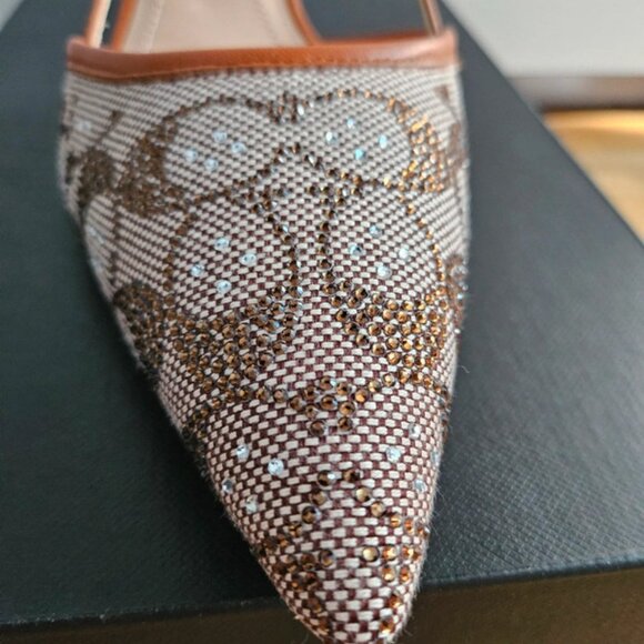 Coach Original Rosie Crystal Slingbacks made of jacquard with crystals new - Picture 4 of 5